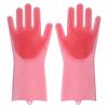 Dishwashing Cleaning Gloves Silicone Rubber Sponge Glove Household Scrubber Kitchen Clean Tools BPA Free