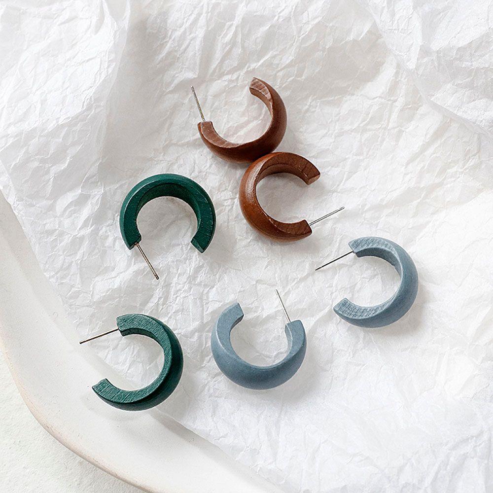 Большие круглые серьги-кольца в форме луны и буквы C для вечеринок, модные аксессуары, висячие серьги