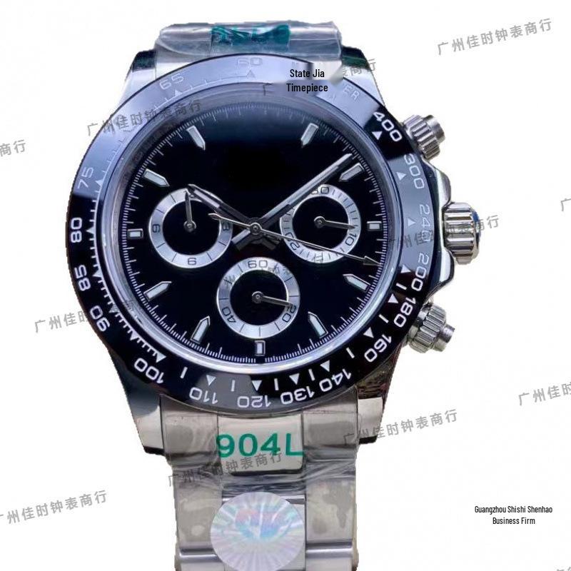 Мужские автоматические механические часы Rolex Daytona 40 мм, многофункциональные, с инкрустацией бриллиантами.