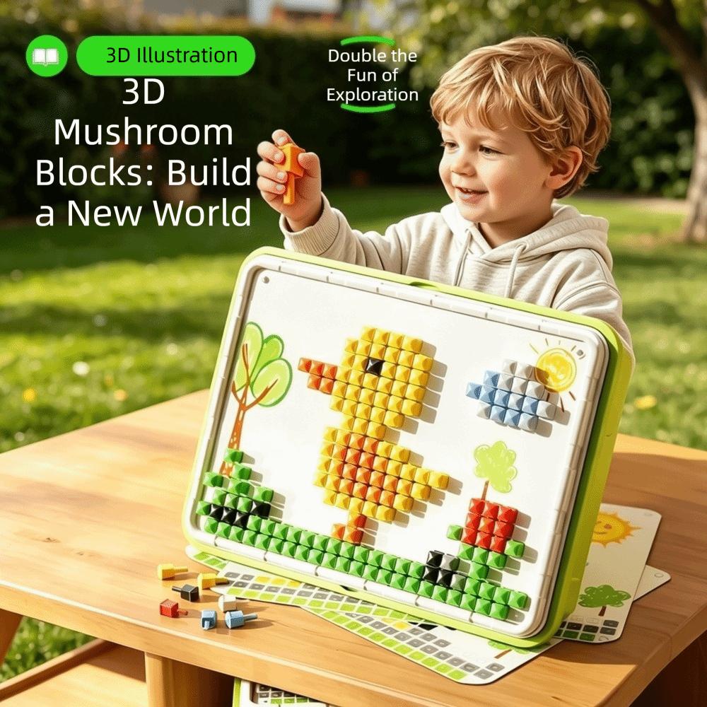 Sensory Early Mushroom Nail Puzzle Mushroom Nail Puzzle Board Game 3 Years Girl