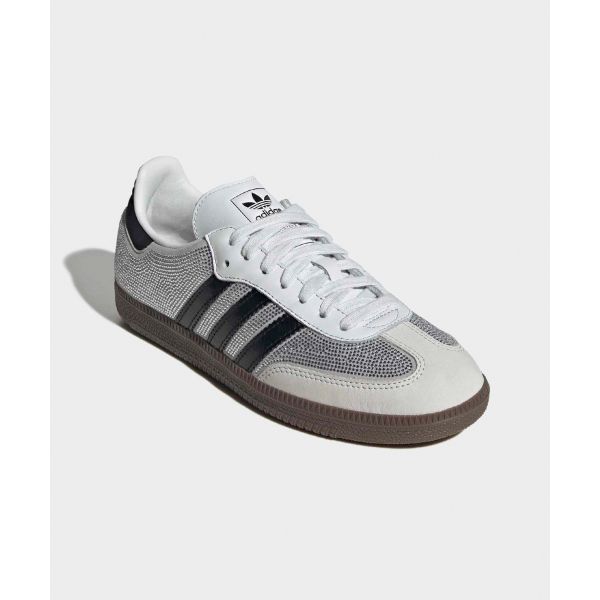 adidas Samba OG Кристально-белые стразы Женские кроссовки Серебристо-металлик IH9055