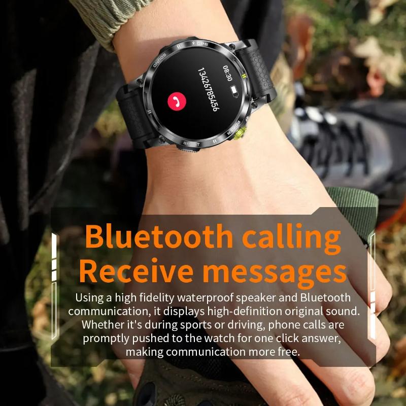2025 New Outdoor Professional GPS Trajectory Smart Watch 1.5"HD Screen Waterproof Bracelet BT Call Smartwatch Men for Android IOS