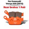 MRRANGT Ceramic Brake Pads For Kawasaki Ninja 650 Z650 ER6N ER6F Versys-X300 Versys 650 Versys 1000 low noise Front and Rear Set