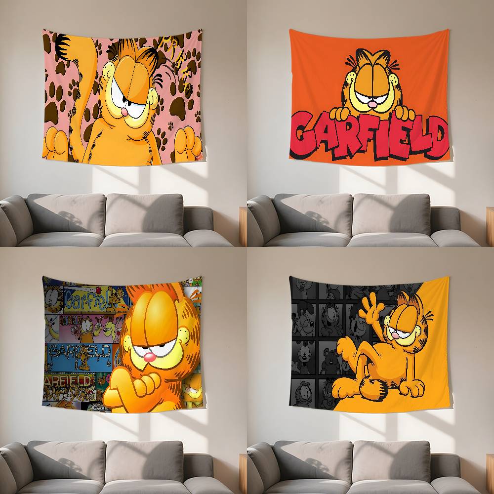 Cute CatGGarfieldsBackdrop Tapestry Customizable Tapestries Of Various Styleswall Hangings Celebrity Photo Printing