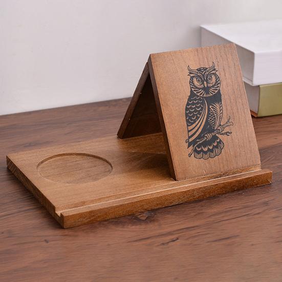 Подставка для книг в форме треугольника, подставка для чтения с держателем для кофейной чашки, органайзер для закладок, настольная подставка для книг, подарок для любителей чтения