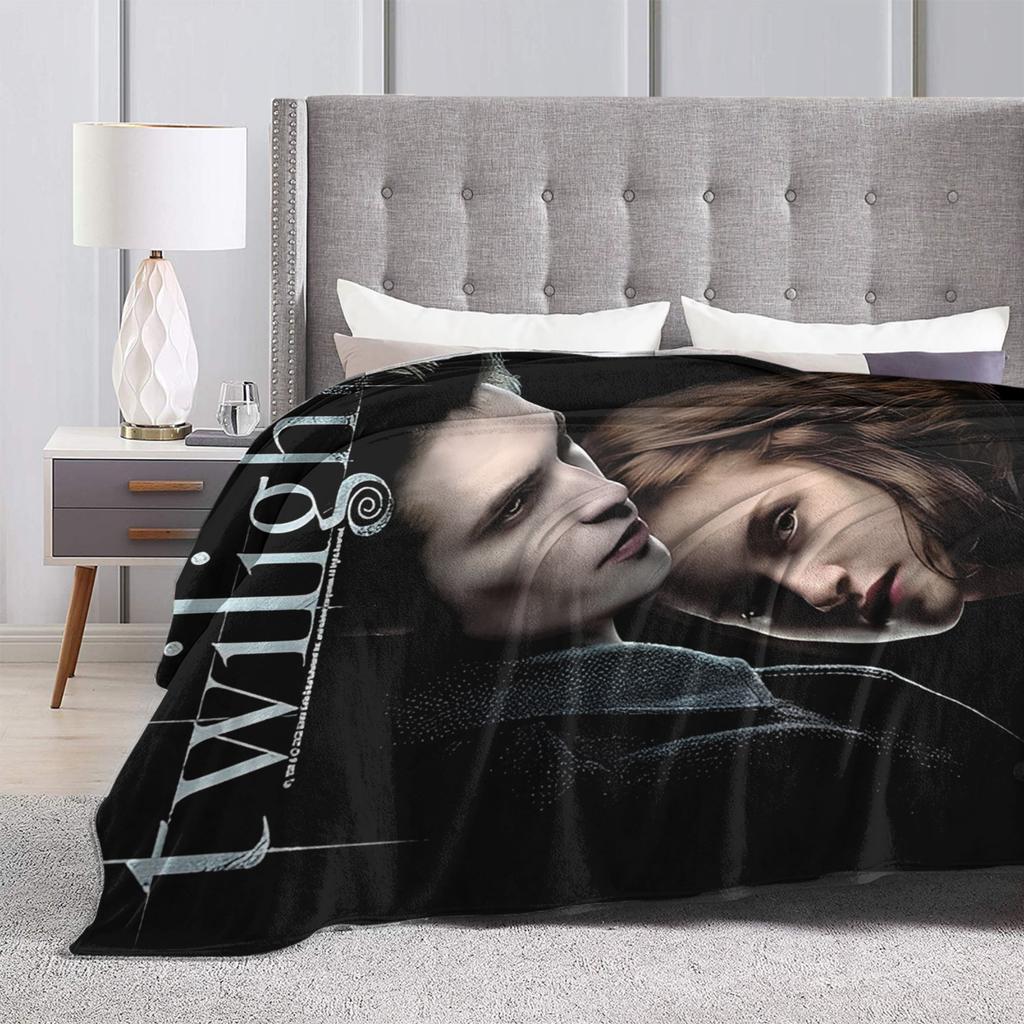 Twilight Ed and Bella Blanket Quality Super Warm Throw Blanket Winter Airplane Travel Home Decor Print Bedspread