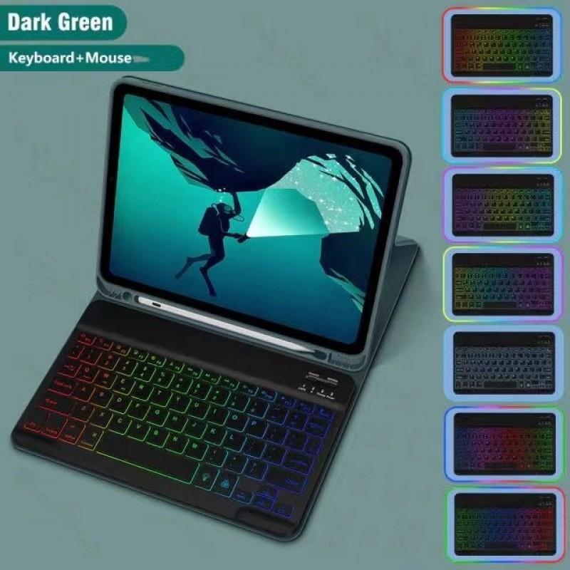 IPad Pro 11-inch Keyboard Case With RGB Backlit TPU Cover Stand Sleep/Wake Pen Slot Air 10.2 11