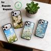 Чехол для телефона с ромашками для iPhone17,16,15,14,13,12,11 Plus,Pro Магнитный для Magsafe Беспроводная зарядка