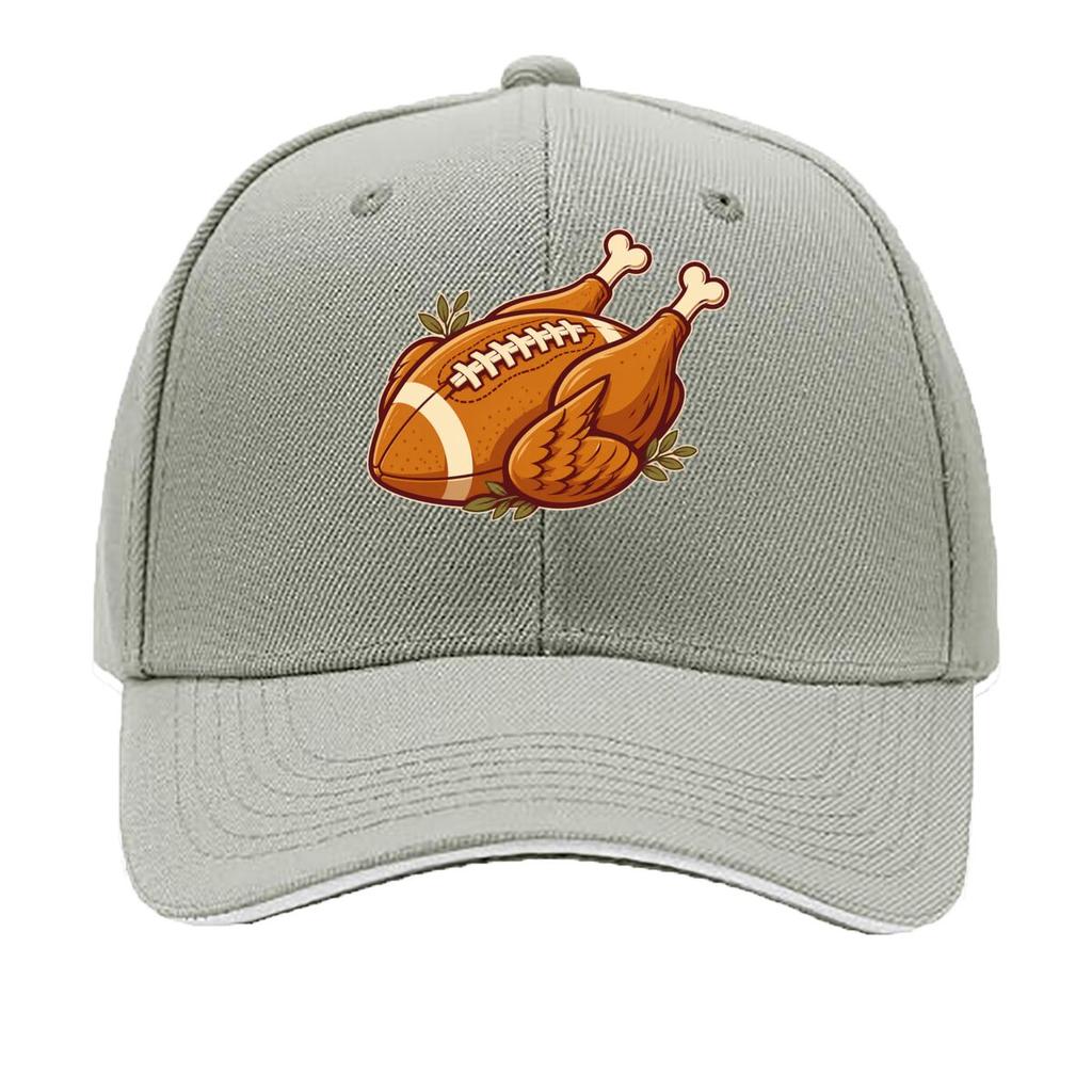 Thanksgiving Football Feast Mascot G Sandwich Baseball Cap Sun Cap Outdoor Workouts Hat