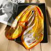 Spring New Light Luxury Mulberry Silk Silk Scarf Women's High-grade Plain Crepe Satin Silk Scarf Versatile Silk Scarf Gift
