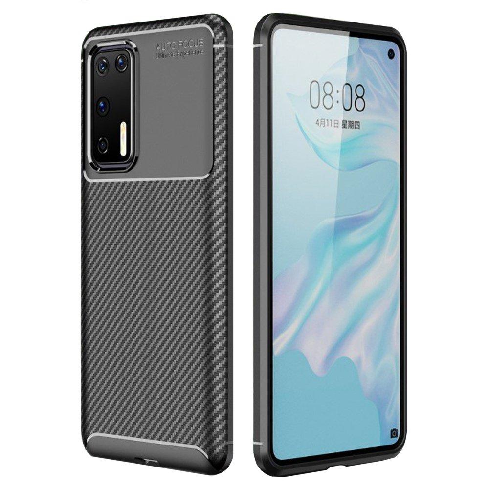 Case for Huawei P40, Carbon Gel, black
