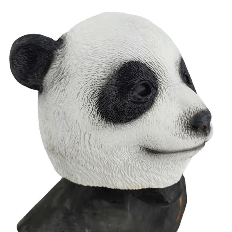 Halloween Latex Panda Full-Face Mask, Internet-Famous Animal Mask Headgear, Easter Party Props