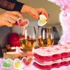 6 Pcs Heart Shaped Silicone Molds Ice Cube Trays 8 Holes Ice Molds for Valentines Day Whiskey, Cocktail, Chocolate, Candy, Fun Shapes Ice Cubes
