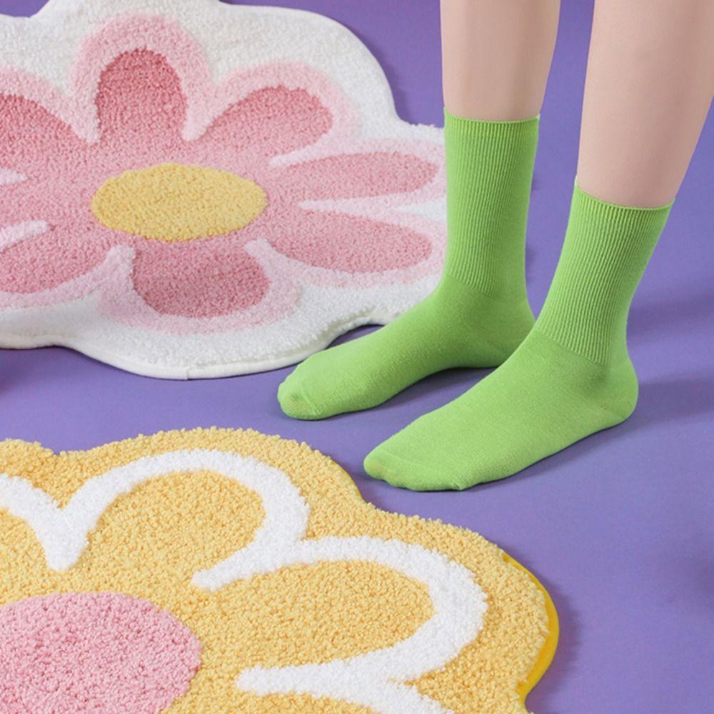 Cashmere Flower Shaped Carpet Anti-slip Rug Creative Floor Mat Hoom Decor