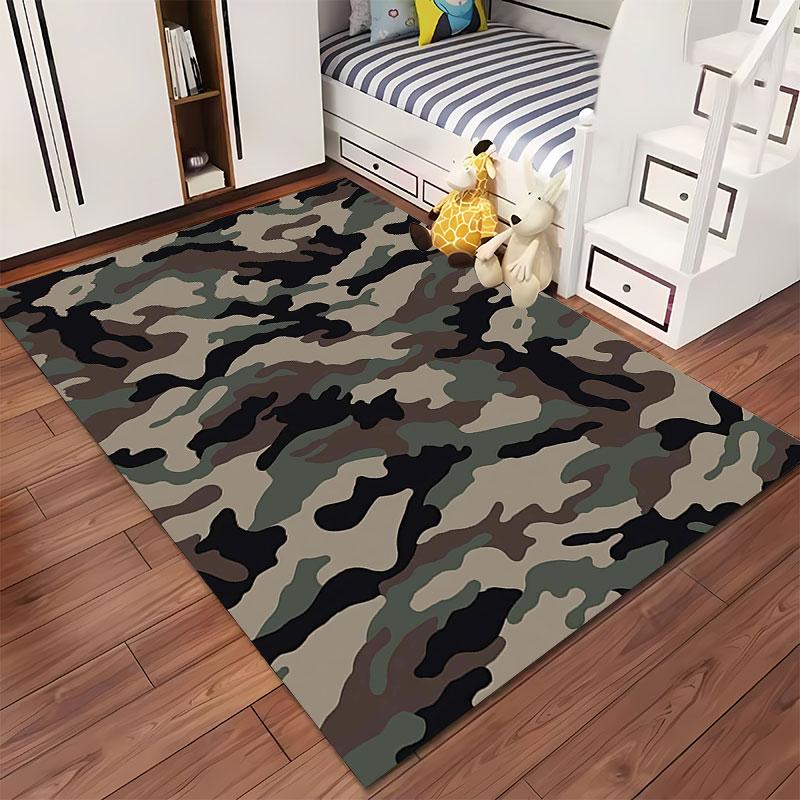 Camouflage Pattern Rug suitable as a non-slip mat for the living room or bedroom sofa