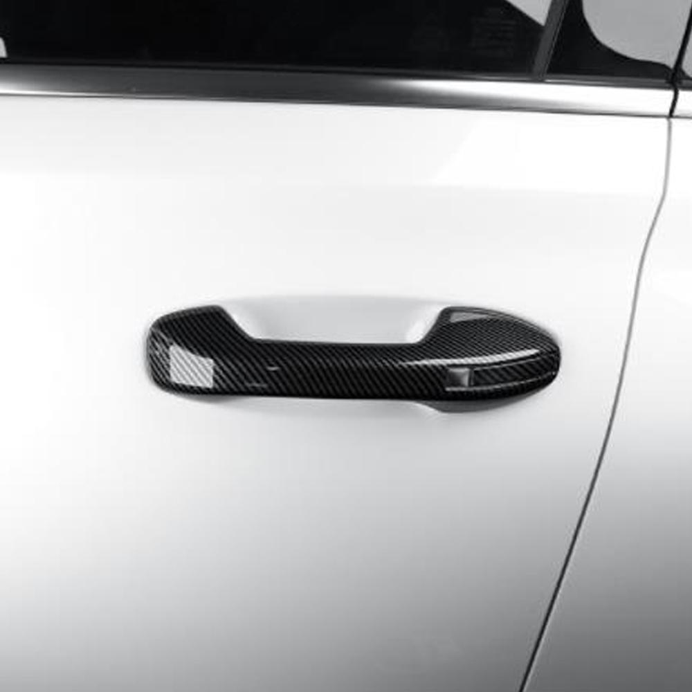 4 шт., крышка ручки двери автомобиля из углеродного волокна для Hyundai Palisade 2022, крышка ручки автомобиля, левая рука