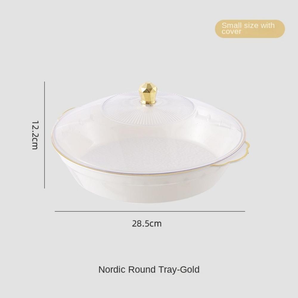 Transparent Buffet Food Tray Large Capacity Storage Box New Fruit Plate  Desktop Storage