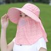 Women's Sun Protection Hat with Face Mask for Farm Work