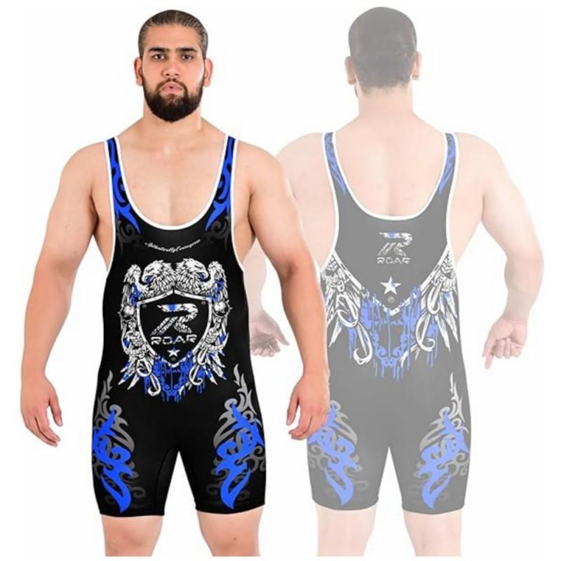 Mens Wrestling Singlet Compression Bodysuit Sleeveless Athletic Gym Workout Top Boxing Triathlon Powerlifting