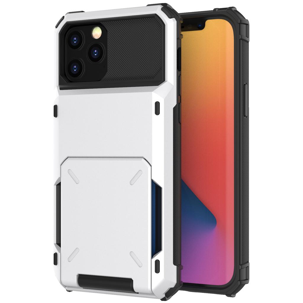 Кошелек с отделениями для карт для iPhone 13 11 12 Pro Max Mini 7 8 Plus X XS Max XR SE 2020, Чехол-слайдер Бронированный кошелек с держателем для карт