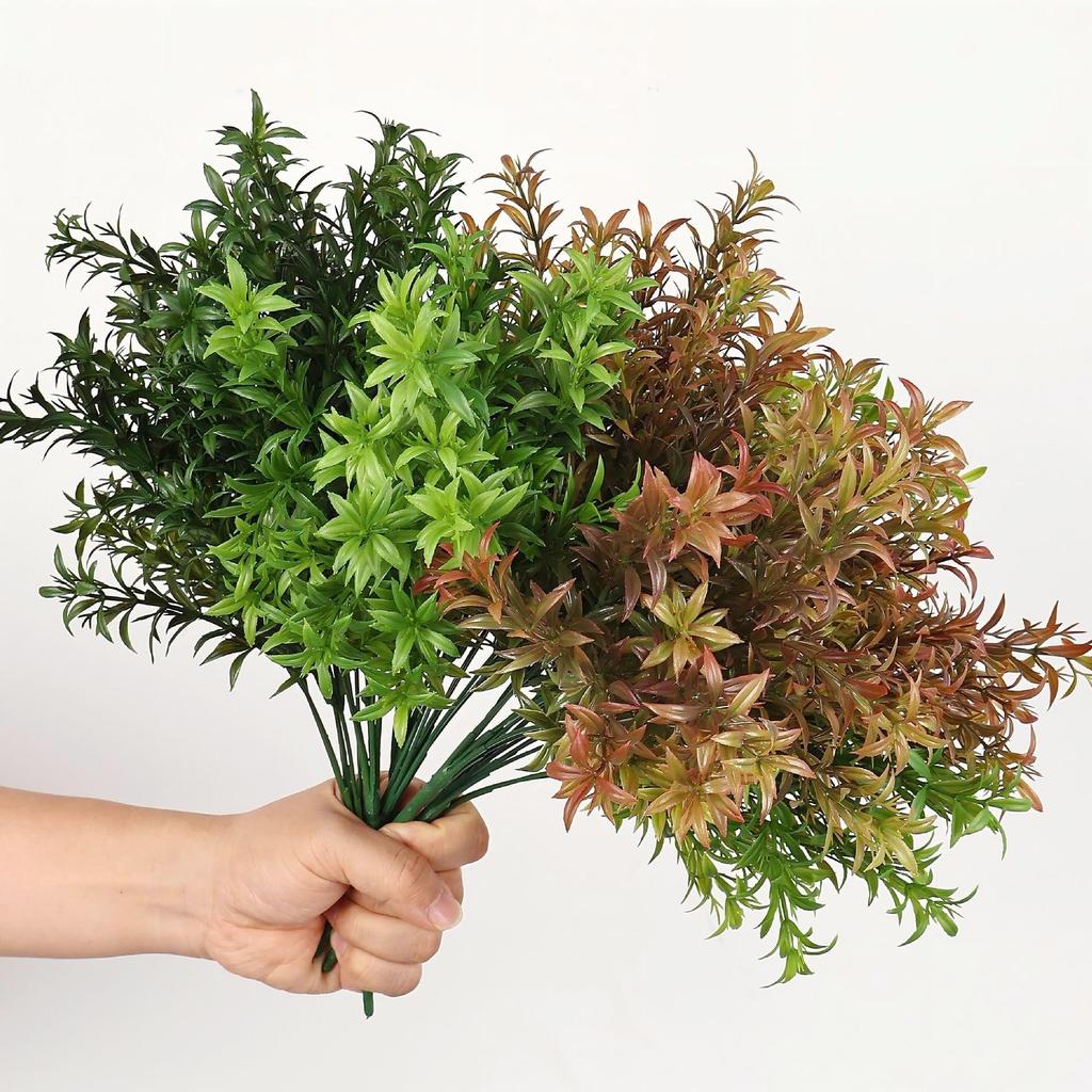 Artificial Rosemary and Fern Greenery Bunches for Home and Garden Decoration