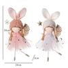 Cartoon Christmas Rabbit Ears Angel Dolls Festival Handmade Angel Girl Hanging Pendant Cute Christmas Tree Decoration