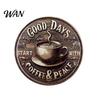 Outdoor Wall Decor Round Art Sign Retro Style Metal Welcome Rustic Patio for Front Door Bedroom Bathroom Bar Decoration Weatherproof