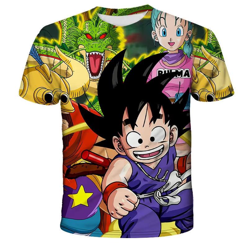 Летняя футболка Dragon Ball 2026 для детей, топ, футболка, аниме-фигурки, Сон Гоку