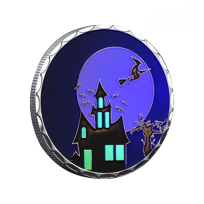 Luminous Coin Christmas Commemorative Coin Festival Commemorative Badge Magic Castle Coin