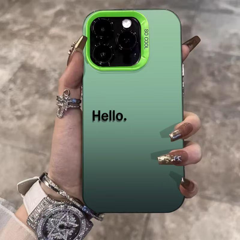 Привет, Минималистичный чехол для телефона Подходит для iPhone 17/16 Pro/15 Pro Max, 14 Pro/13 Премиум-версия.