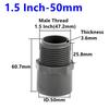 1/3Pcs Grey PVC Male Thread Straight Connector Garden Irrigation Pipe Fitting Filters Aquarium Fish Tank Feedwater Joint Filters