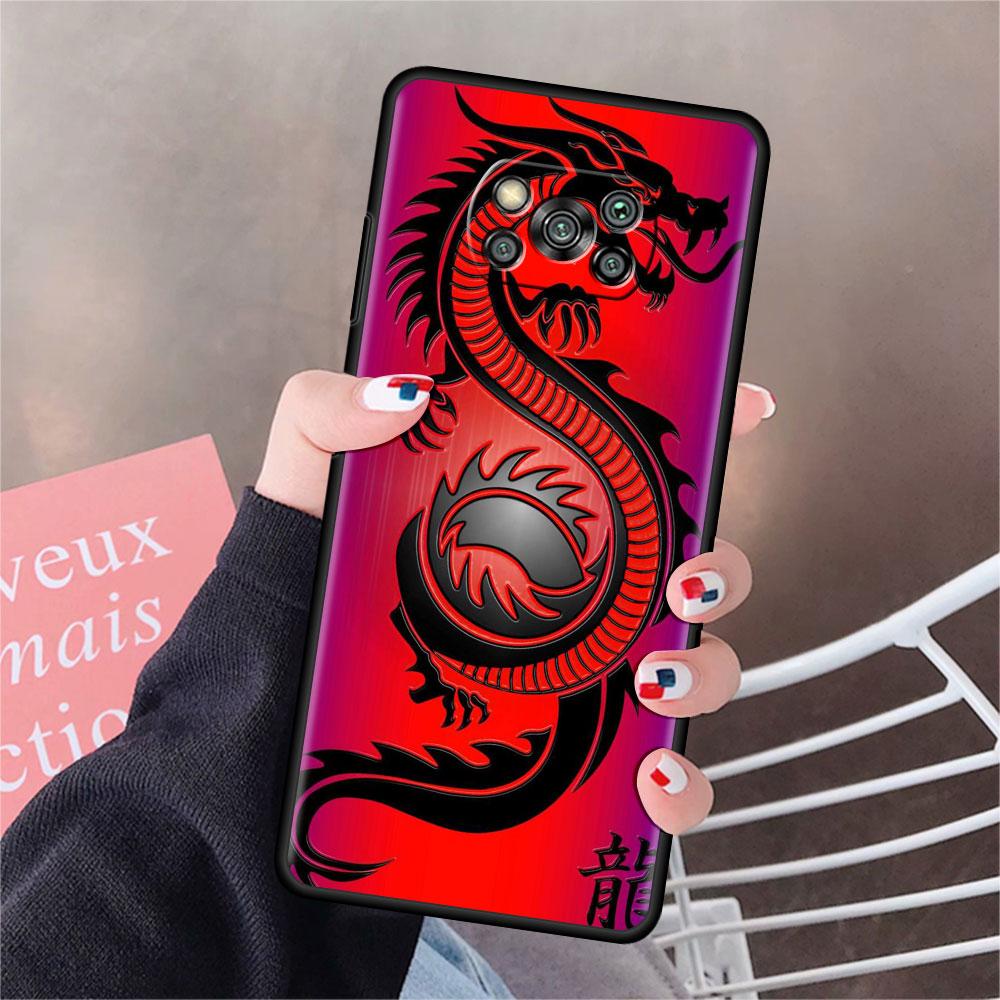 Чехол для Xiaomi Mi Poco X3 NFC X4 Pro F3 F4 GT M4 M3 F1 C40 11 Lite 11T, мягкий силиконовый чехол для телефона, крутой чехол с изображением животного в виде дракона