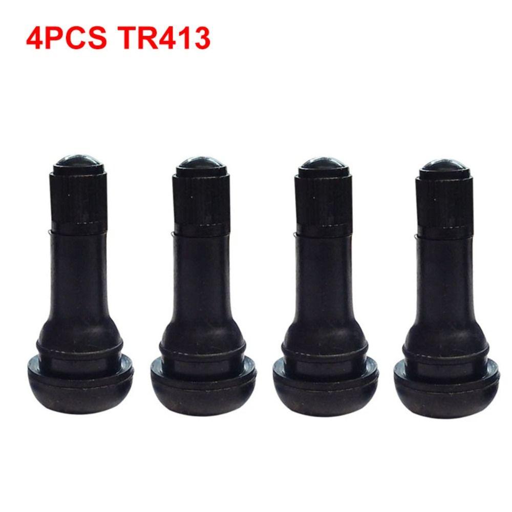 4pcs Black Car Vacuum Tire Valve TR412/TR413/TR414 Wheel Valves Tubeless Tyre Valve