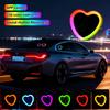 USB Powered 1/2Pcs Car Window LED Heart-shaped Neon Light Ambient Light Decorative Lamps