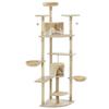 VidaXL Arbre à chat avec griffoirs en sisal 203 cm Beige et Blanc