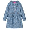 Children's Dress with Long Sleeves Petrol Blue 92/104/116/128/140