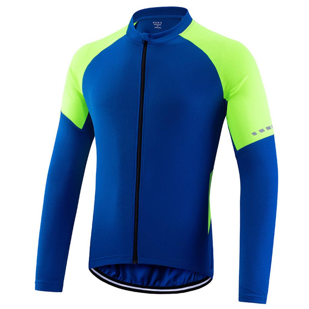 Мужская базовая майка для верховой езды с длинными рукавами и молнией, легкая велосипедная рубашка со светоотражающими полосками