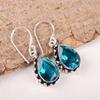 Natural Apatite Gemstone 925 Sterling Silver Handmade Earrings1.41" Gift For Her EE-97-9