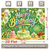 Vibrant Rainbow-Gradient Happy Birthday Script with Festive Balloons, Glittering Fireworks, Layered Cakes and Gift Boxes, Ideal for