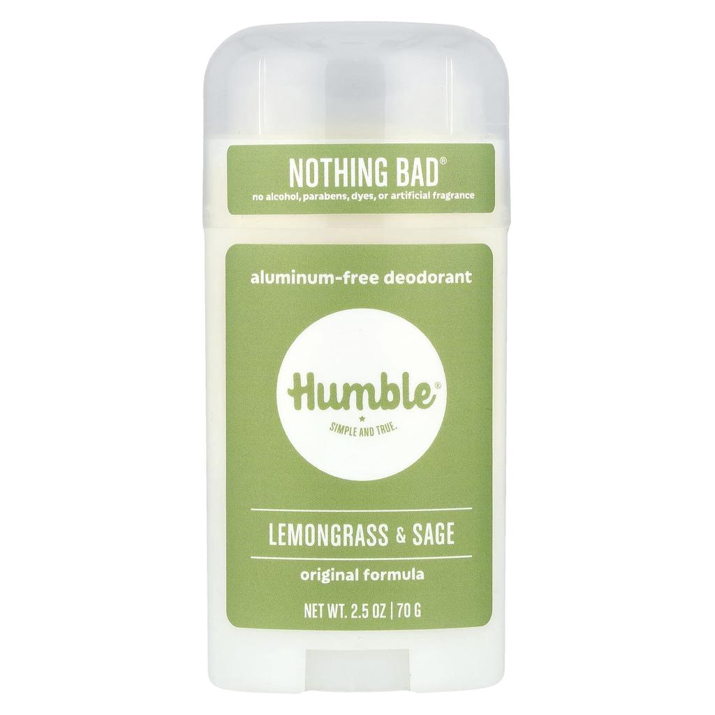 Humble Brands, Дезодорант без алюминия, лимонник и шалфей, 2,5 унции (70 г)