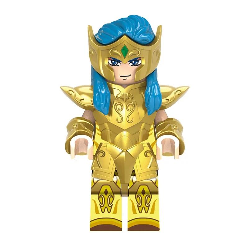 Золотой набор строительных блоков знаков зодиака с 12 подвижными фигурками