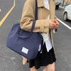 Холщовая сумка кроссбоди женская корейская версия модная простая большая вместимость студенческая для занятий легкая простая однотонная портативная хозяйственная сумка