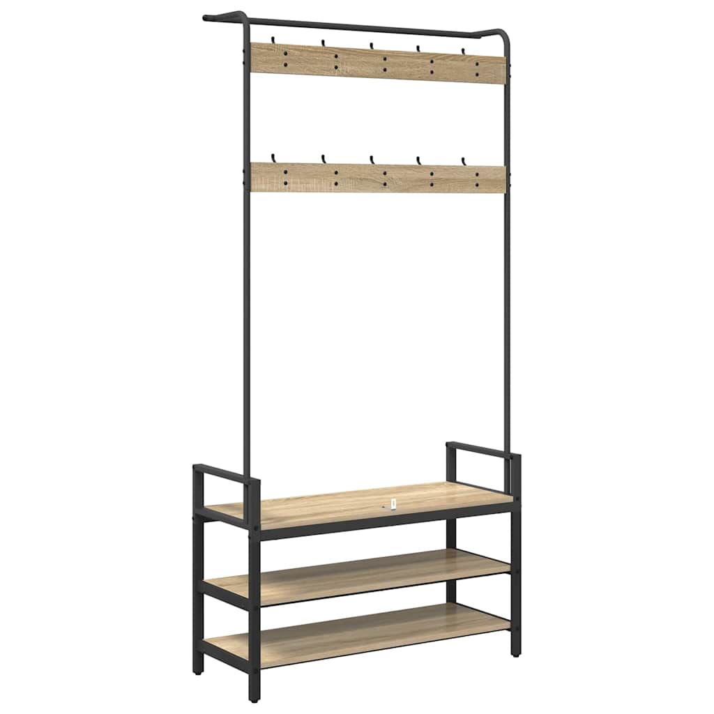 Coat Stand Sonoma Oak 95 x 34 x 184 cm Particleboard