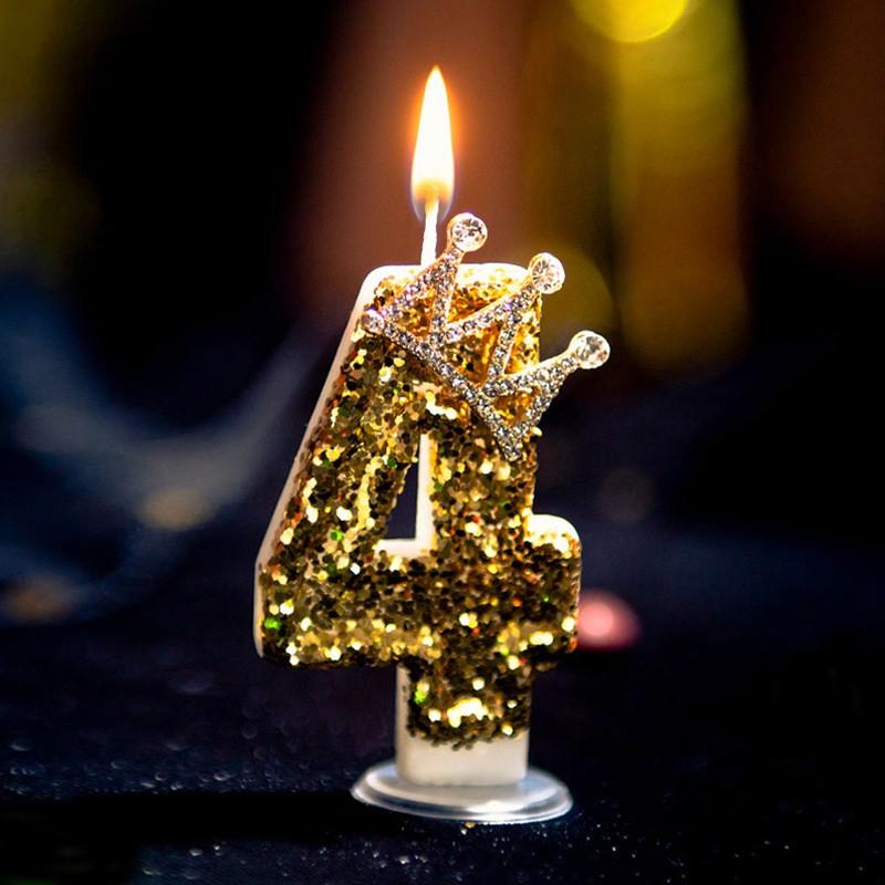 Цифровые свечи Crown Birthday, свечи для взрослых и детей на день рождения, вечеринка
