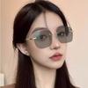 Безободковые фотохромные очки для чтения для женщин, мужчин, унисекс, блокирующие синий свет, пресбиопия, модные безободковые очки, меняющие цвет