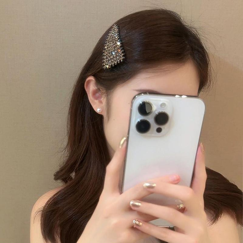 Блестящие хрустальные заколки для волос со стразами, изысканные заколки для челки, модные аксессуары для волос