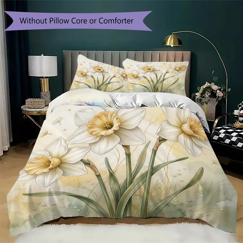 Exotic Vibrant Flora Pattern Bedding uilt Set uilt Cover Pillowcase Home Decoration Birthday Gift (1 * duvet cover + 2 * pillowcase without core)