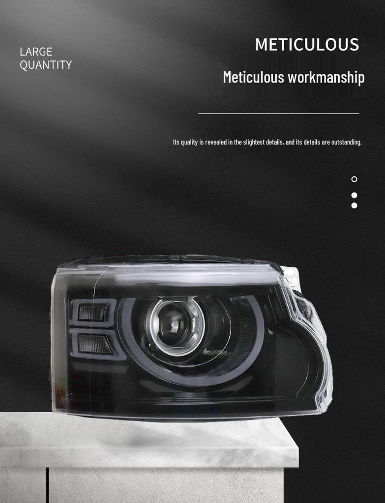 Сборка фары в стиле Land Rover Discovery 4 Defender со светодиодным указателем поворота и ДХО (Модели 2010-2017 годов)