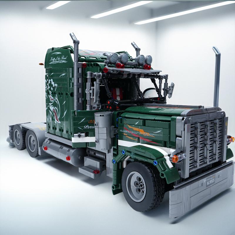 Набор конструктора «Зеленый американский грузовик» из 2105 деталей - Сложная игрушка для сборки для взрослых, Идеально подходит для домашнего декора и коллекционеров