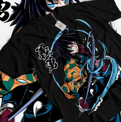 Футболка Гию Томиока Demon Slayer Kimetsu No Yaiba Девушка Хоррор Аниме Подарок Футболка